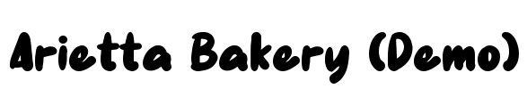 Arietta Bakery (Demo) Font Image