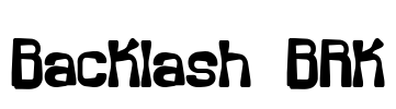 Backlash BRK Font Image