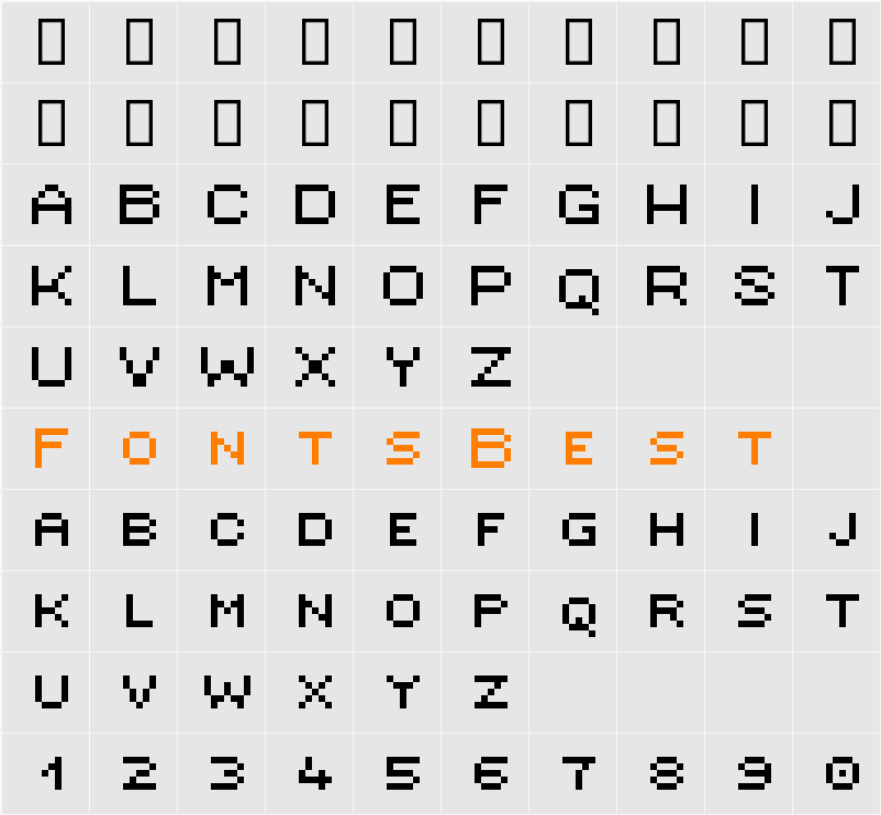 Ambitsek Character Map