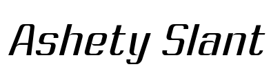 Ashety Slant Font Image