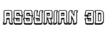 Assyrian 3D Font Image
