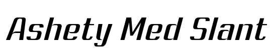 Ashety Med Slant Font Image