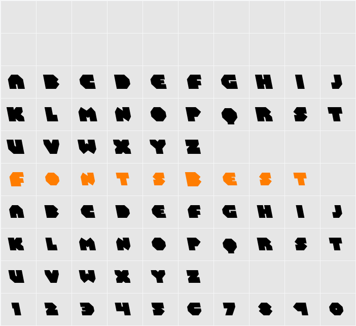 Bal-Astaral Leftalic Character Map