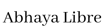 Abhaya Libre Font Image