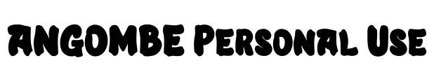 ANGOMBE Personal Use Font Image