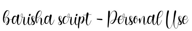 barisha script - Personal Use Font Image