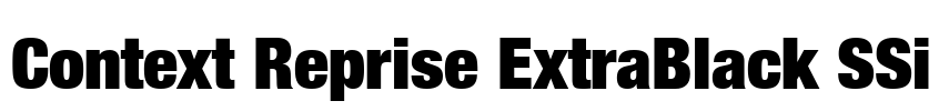 Context Reprise ExtraBlack SSi Font Image