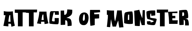 Attack Of Monster Font Image