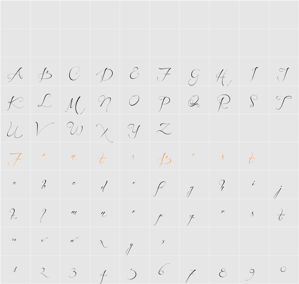 Before the Rain Character Map