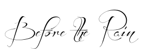 Before the Rain Font Image