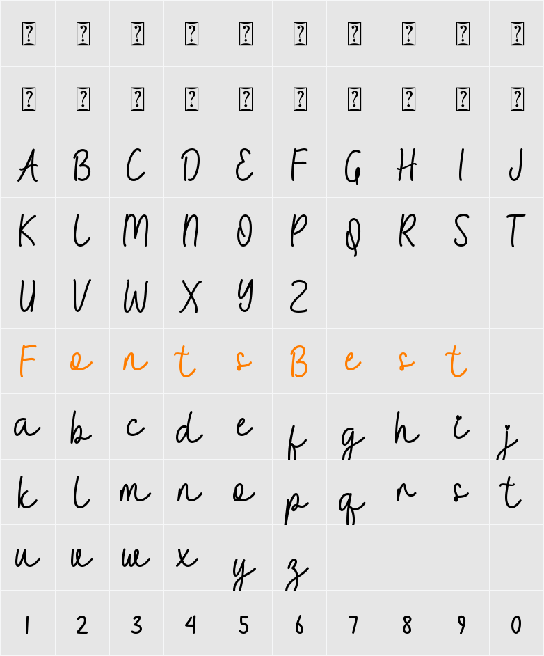 Amelline Character Map
