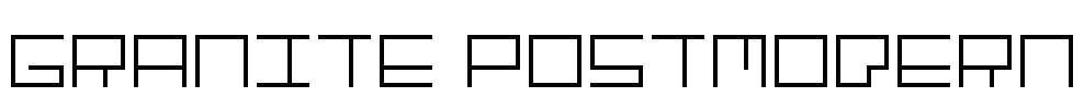 Granite Postmodern Font Image