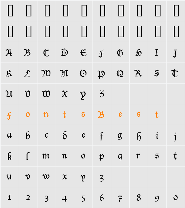 DSU_SaiMai Character Map