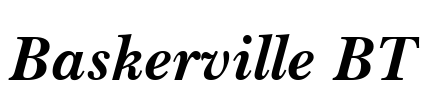 Baskerville BT Font Image