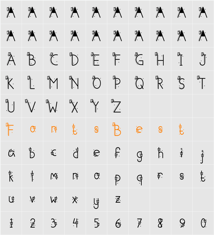 Betterflies Character Map