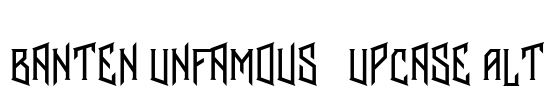 Banten Unfamous 2 Upcase Alt Font Image