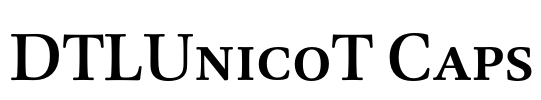 DTLUnicoT Caps Font Image