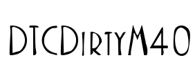 DTCDirtyM40 Font Image