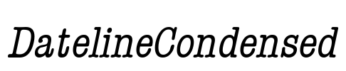 DatelineCondensed Font Image