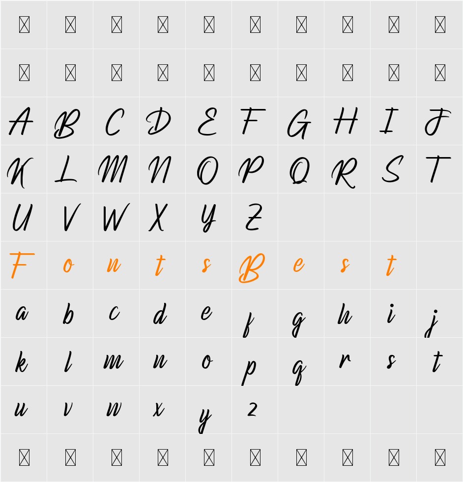Breakpass Demo Character Map