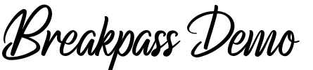 Breakpass Demo Font Image