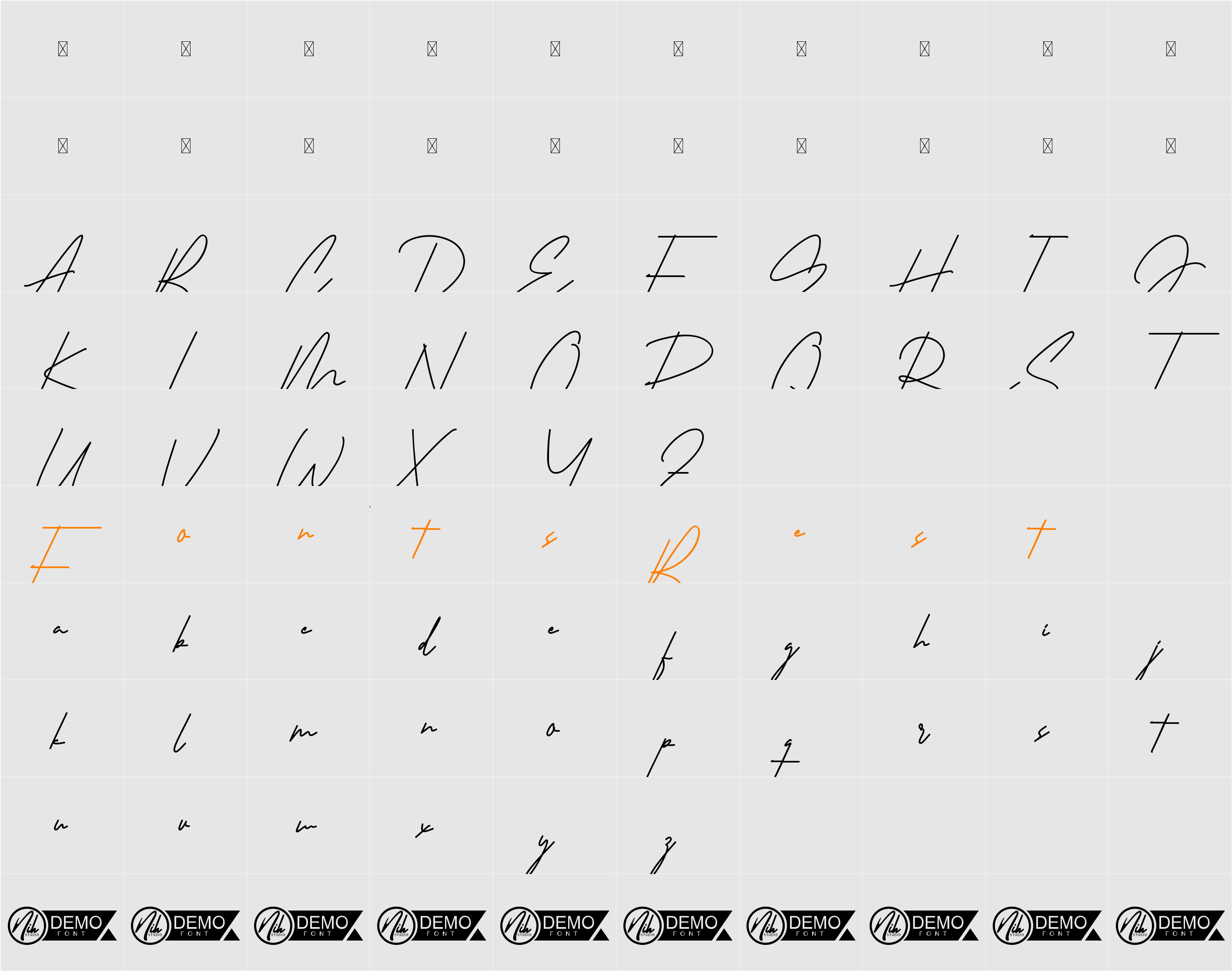 Amelyn Demo Character Map