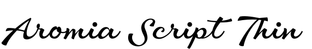 Aromia Script Thin Font Image
