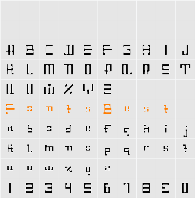 Dahgir Square Character Map