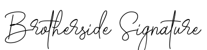Brotherside Signature Font Image