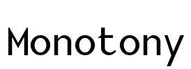 Monotony Font Image
