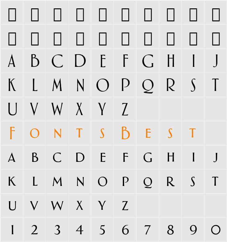 Aphasia BT Character Map