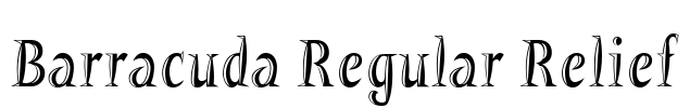 Barracuda Regular Relief Font Image