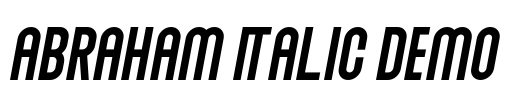 Abraham Italic Demo Font Image