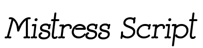 Mistress Script Font Image