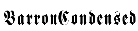 BarronCondensed Font Image