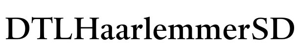 DTLHaarlemmerSD Font Image