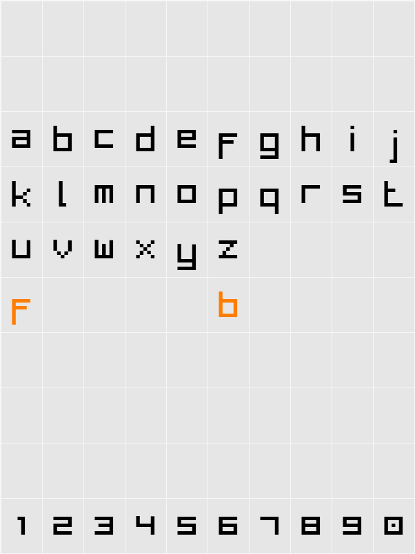 BitLow Character Map