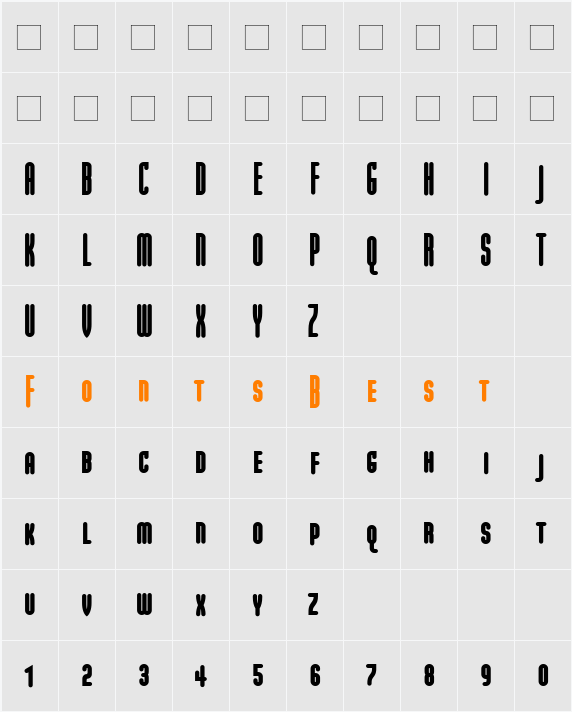 ModulaRoundSmallCaps-Black Character Map