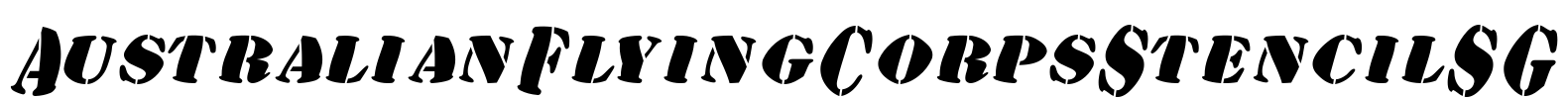 AustralianFlyingCorpsStencilSG Font Image