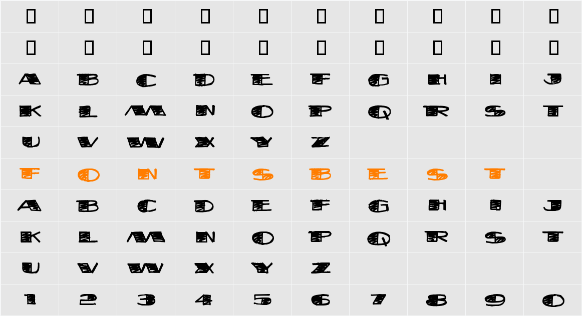 FatStack BB Character Map