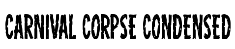 Carnival Corpse Condensed Font Image