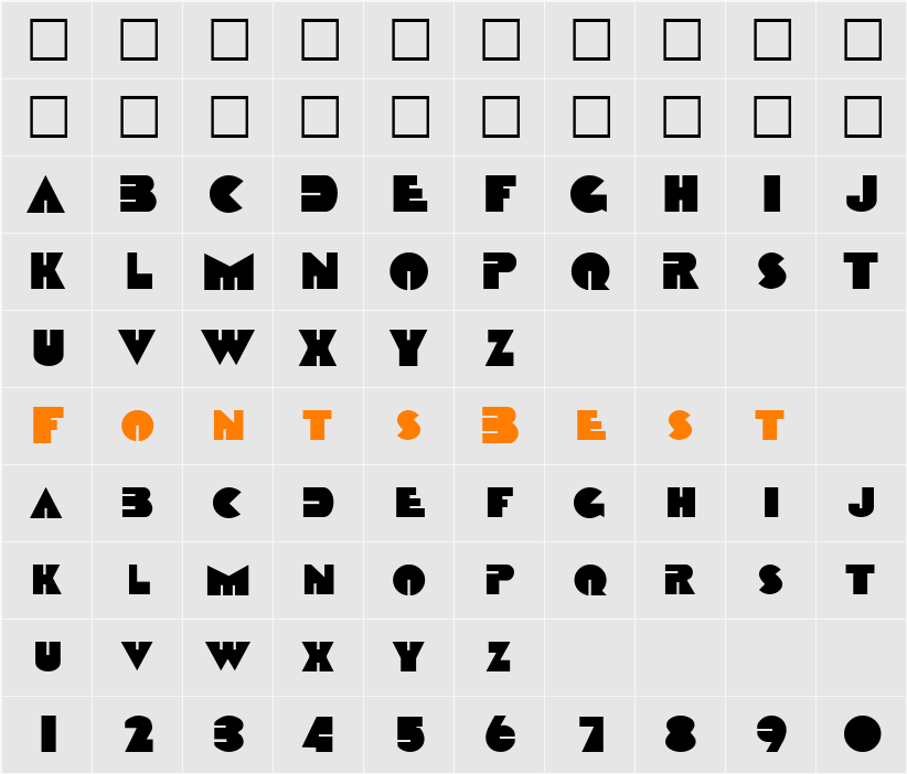 Datcotheque Character Map