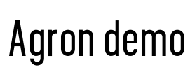 Agron demo Font Image