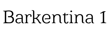 Barkentina 1 Font Image