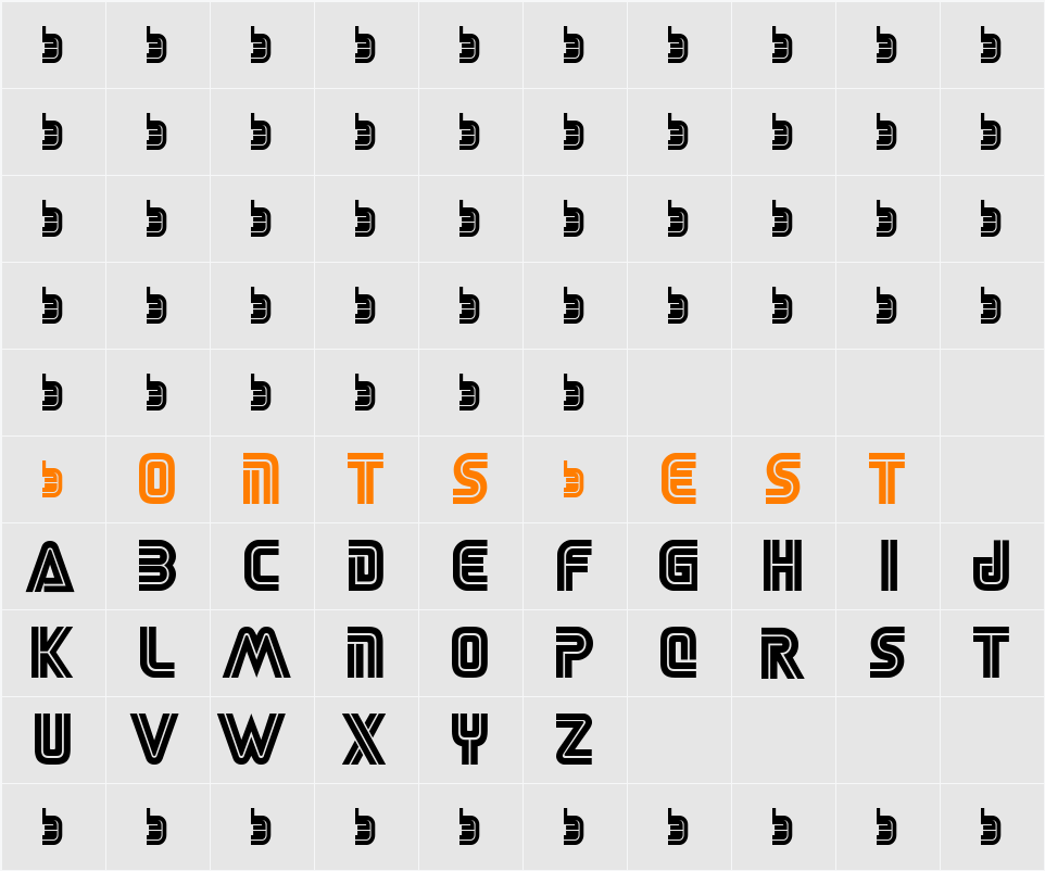 SEGA LOGO FONT Character Map