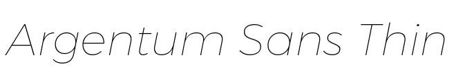 Argentum Sans Thin Font Image