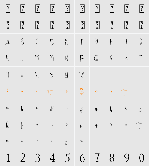 franda Character Map
