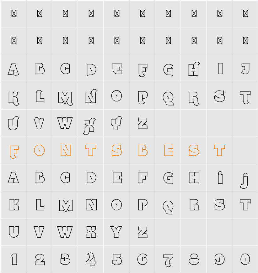 Namskout Character Map