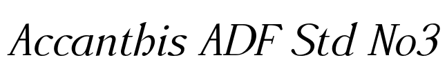Accanthis ADF Std No3 Font Image