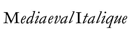MediaevalItalique Font Image